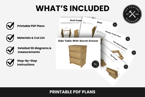 Side Table With Secret Drawer Plans