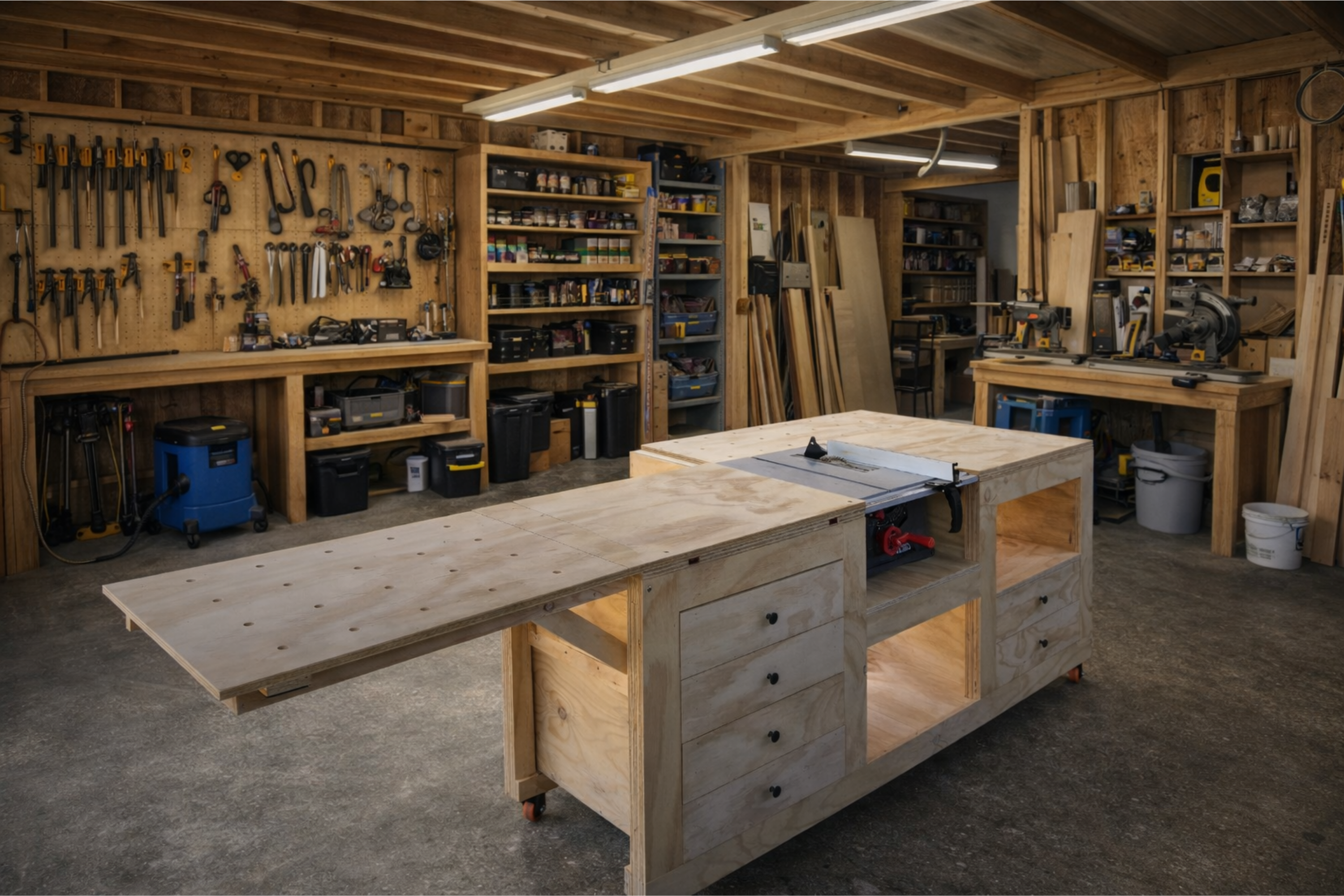 Ultimate Table Saw Workbench Plans