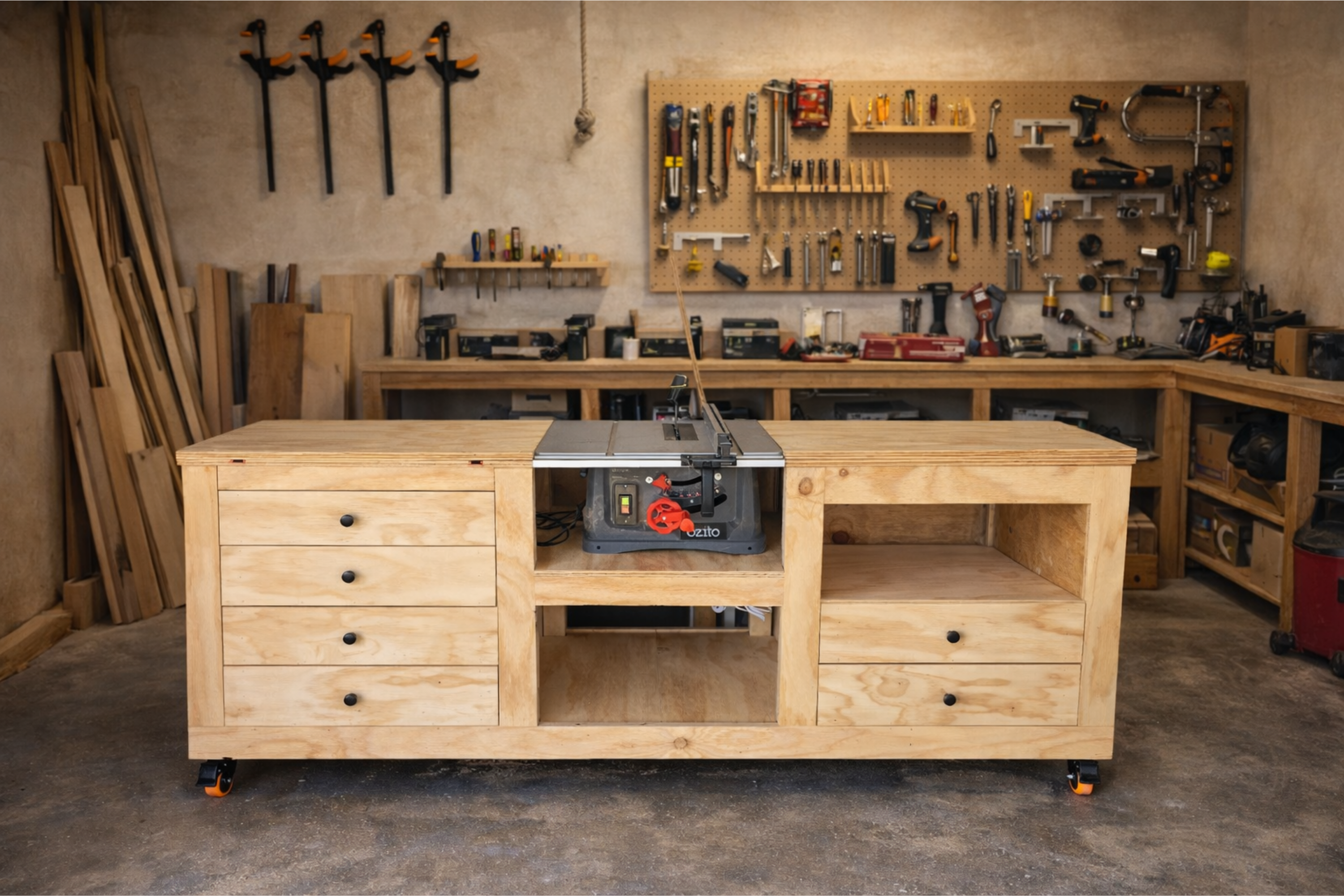 Ultimate Table Saw Workbench Plans